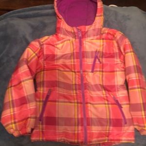 Girls size 7/8 Children’s Place Coat. Multi Color Pink